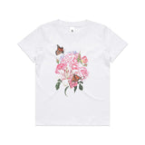 Monarch Butterflies and Pink Blooms tee - doodlewear