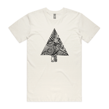 Oh Kiwi Tree kiwi Christmas t shirt Mens Staple Natural by artist Anna Mollekin