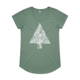 Oh Kiwi Tree kiwi Christmas t shirt Womens Mali Sage by artist Anna Mollekin