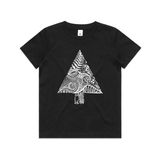 Oh Kiwi Tree kiwi Christmas t shirt Kids Youth Black by artist Anna Mollekin