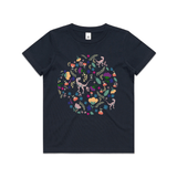 Floral Raptor tee - doodlewear