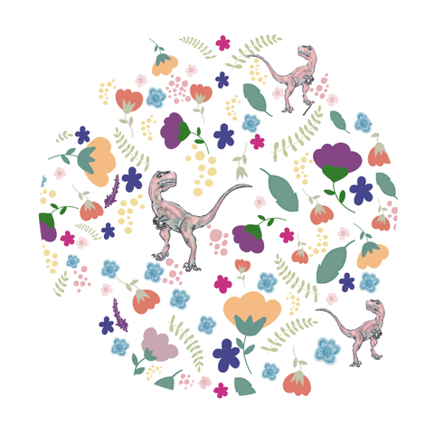 Floral Raptor tee - doodlewear