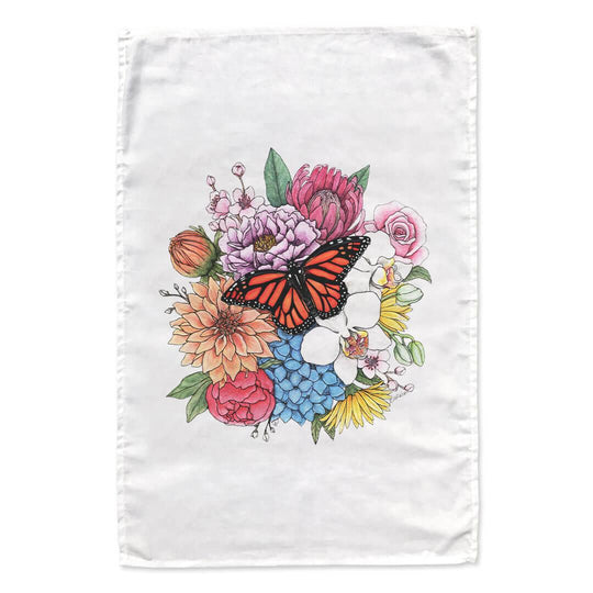 Monarch's Joy tea towel - doodlewear
