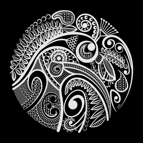 Kiwi's Lace digital artwork by artist Anna Mollekin