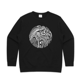 doodlewear "Kiwi's Lace" Kiwi sweatshirt AS Colour Womens Black by artist Anna Mollekin