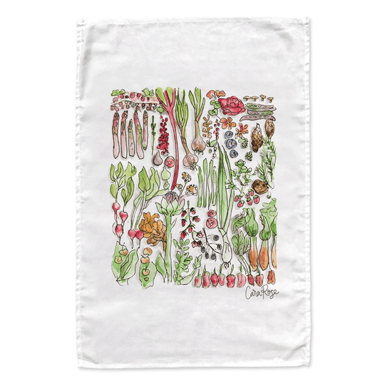 Fresh From The Garden tea towel - doodlewear