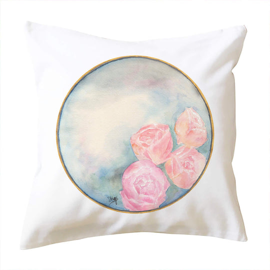 Peony Blooming Buds Cushion Cover - doodlewear