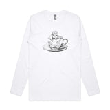 Sloth In A Tea Cup long sleeve tee - doodlewear