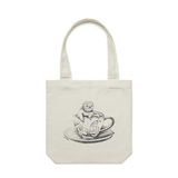 Sloth In A Tea Cup artwork tote bag