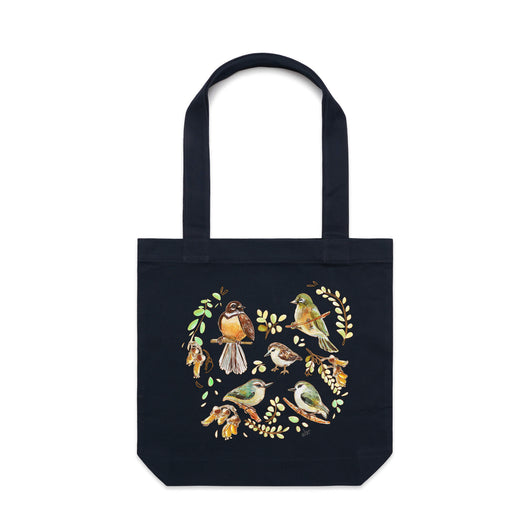 Forest Birds, Little Cuties artwork tote bag