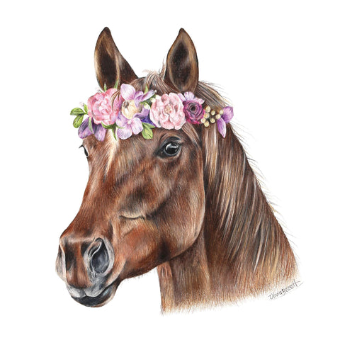 Floral Crown Horse tee