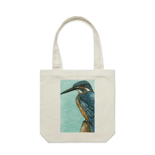 Margaret’s Kingfisher artwork tote bag