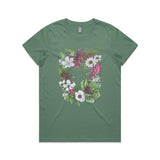 Festive NZ Flora tee - Christmas t shirts collection - doodlewear