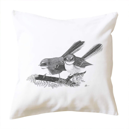 Fantail in the Ferns Cushion Cover - doodlewear