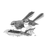 Fantail in the Ferns tea towel