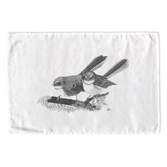 Fantail in the Ferns tea towel - doodlewear