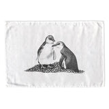 Penguins on the Rocks tea towel