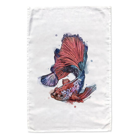 Betta Curve tea towel - doodlewear