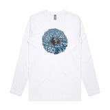 Blue Chrysanthemum long sleeve t shirt - doodlewear