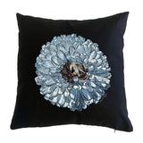 Blue Chrysanthemum Cushion Cover