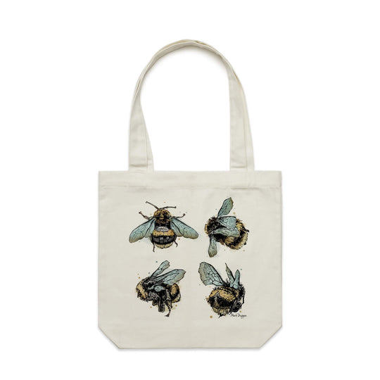 Quad Bees artwork tote bag - doodlewear
