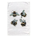 Quad Bees tea towel