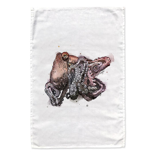 Tangled Tentacles tea towel - doodlewear