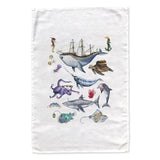 Creatures Of The High Seas tea towel - doodlewear