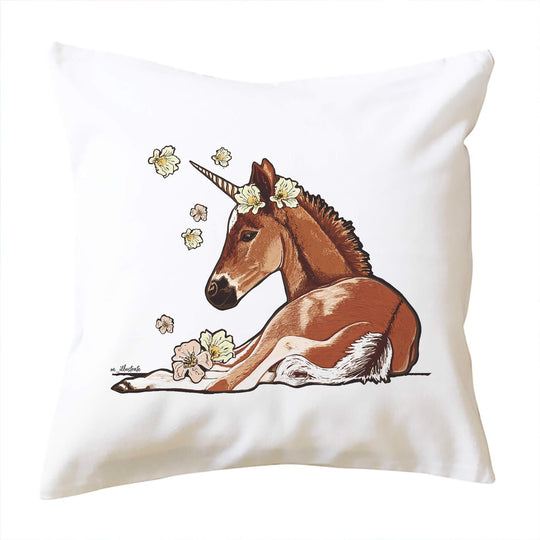 A Unicorn Named Magnolia Cushion Cover - art for a cause - doodlewear