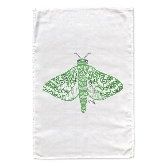 Pocket Puriri Moth tea towel - doodlewear