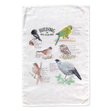 doodlewear Birding In New Zealand art print bird tea towel by NZ artist Penny Royal Design