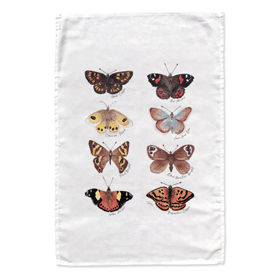 NZ Native Butterflies tea towel