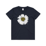 doodlewear daisy tee kids youth navy by artist Penny Royal Design