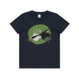 Piwakawaka / Fantail Green tee - doodlewear