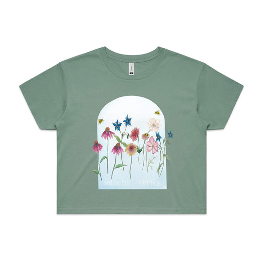Save the Bees, Plant These crop tee