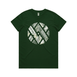 doodlewear Botanical Unite botanical graphic tee AS Colour Womens Maple Forest Green by artist Anna Mollekin