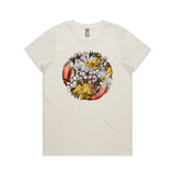 doodlewear My Sunshine flower print t shirt AS Colour Womens Maple natural by artist Anna Mollekin