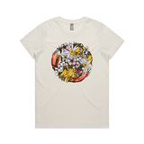 doodlewear My Sunshine flower print t shirt AS Colour Womens Maple natural by artist Anna Mollekin