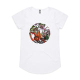 doodlewear New Beginnings NZ floral tshirt AS Colour Womens Mali White by artist Anna Mollekin