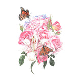 Monarch Butterflies and Pink Blooms tee