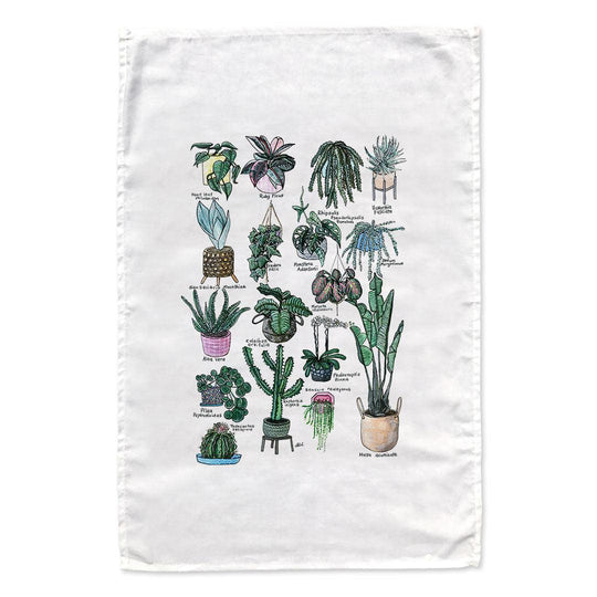 17 Indoor Plants tea towel - doodlewear