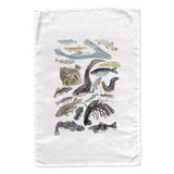 Freshwater Species tea towel - doodlewear