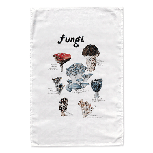 Funky Fungi tea towel