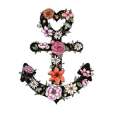 Floral Anchor artwork tote bag - doodlewear