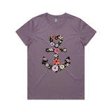 Floral Anchor tee - doodlewear