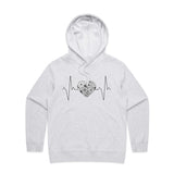 Floral Heartbeat hoodie