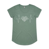 Floral Heartbeat tee - doodlewear