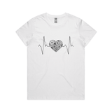 Floral Heartbeat tee - doodlewear