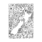 Monochrome Sea of Flowers tee - doodlewear