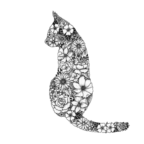 Side Cat tee - doodlewear